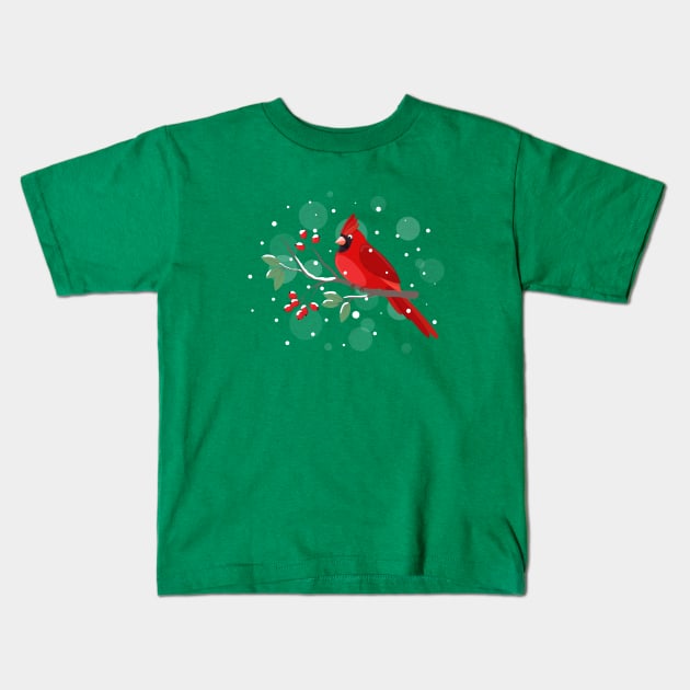 Cardinal Bird Kids T-Shirt by mstupic